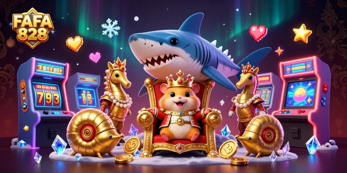 Experience thrilling gameplay with FAFA 828 featuring a golden hamster king in an immersive casino scene.