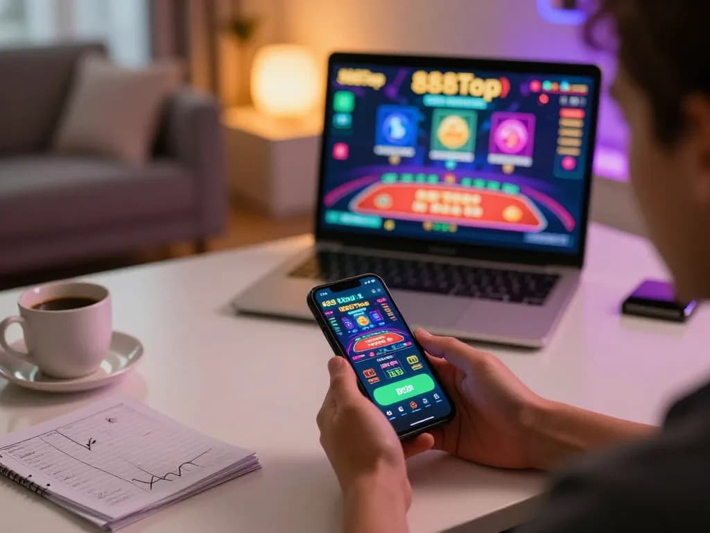 Experience exciting gameplay on the 888top bet app while enjoying a cozy home setting.