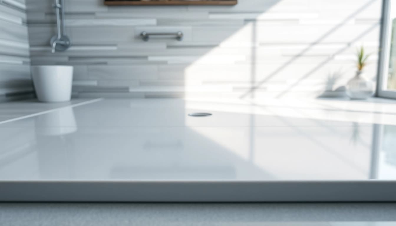Explore a beautifully designed shower base showcasing modern elegance and sleek features.