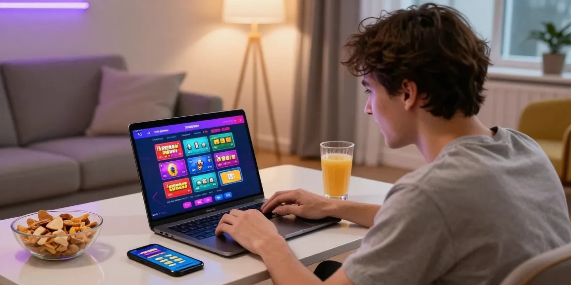 Pengguna terlibat dalam coloksgp link alternatif dengan perangkat modern, suasana permainan lotere online yang menarik.
