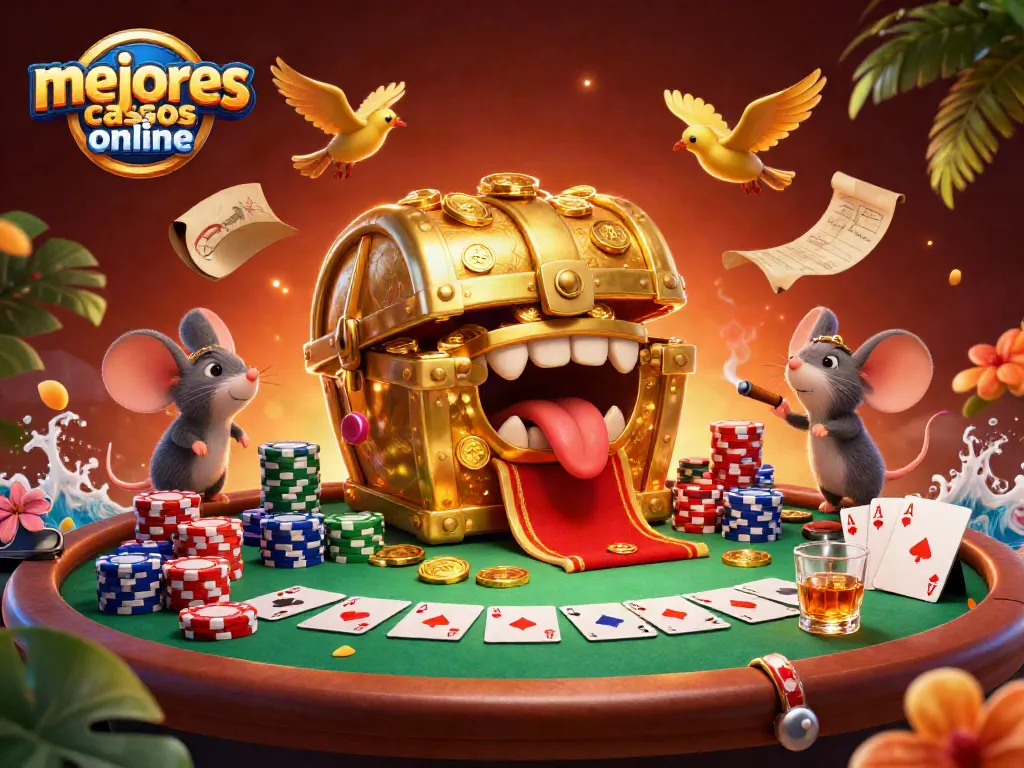 Disfruta de los mejores casinos online mientras juegas al póker rodeado de tesoros y acción.