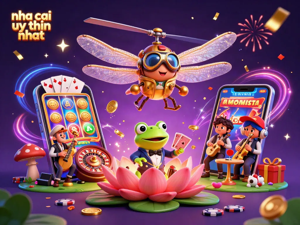Chơi tại nhà cái uy tín nhất với croupier đang chia bài và không khí lễ hội