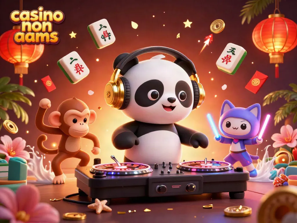 Scopri i vantaggi dei casinò non AAMS con un DJ panda e divertenti elementi di gioco.