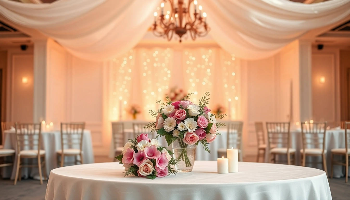 Experience the elegance of a Wedding Event Space Jacksonville with exquisite decor and romantic lighting.