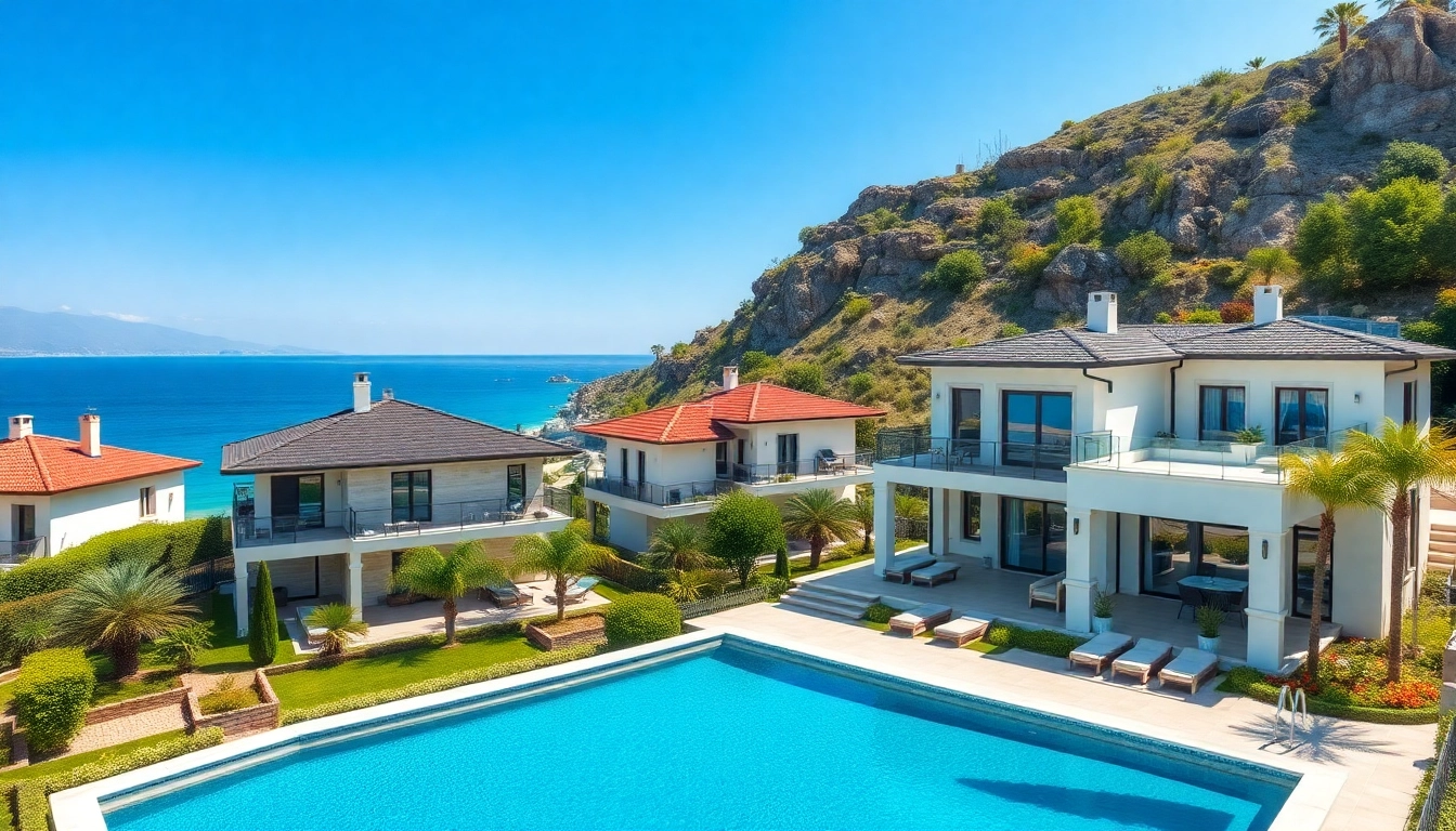 Discover stunning houses for sale in Alanya, Turkey, showcasing modern architecture amidst Mediterranean beauty.