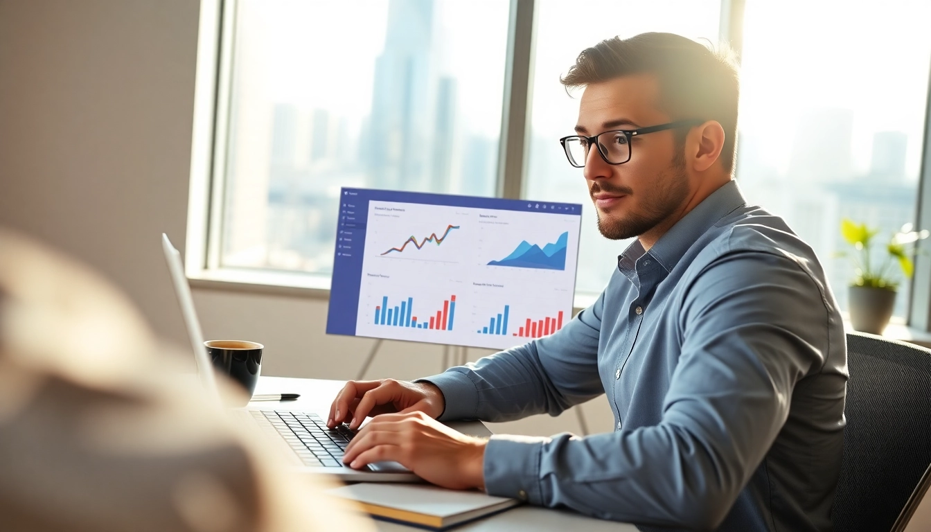 Analyze hubspot marketing email performance in a modern office environment with a dedicated marketer.