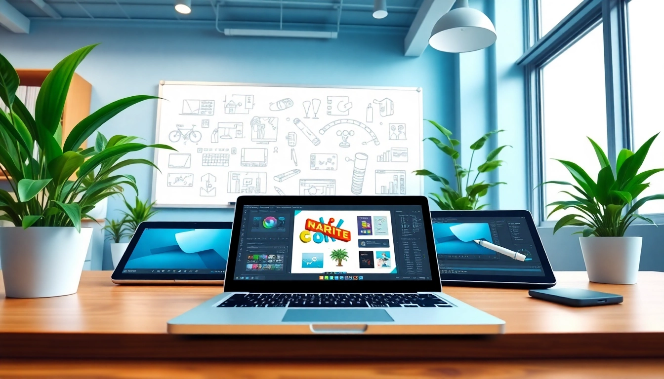 Animation Erstellen mit modernen Tools und kreativen Skizzen in einem modernen Arbeitsbereich.