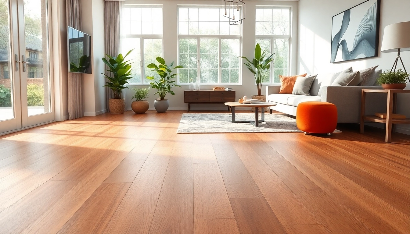 Find stunning flooring near me in a modern living room with luxury vinyl flooring and vibrant decor.