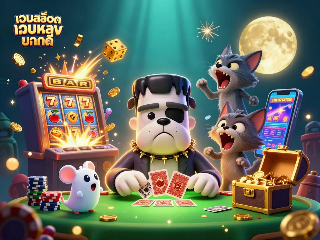 เล่นเกมสล็อตแตกดีที่เว็บสล็อตเว็บตรง แตกดี พร้อมการ์ตูนแฟรงเกนสไตน์ในคาสิโน