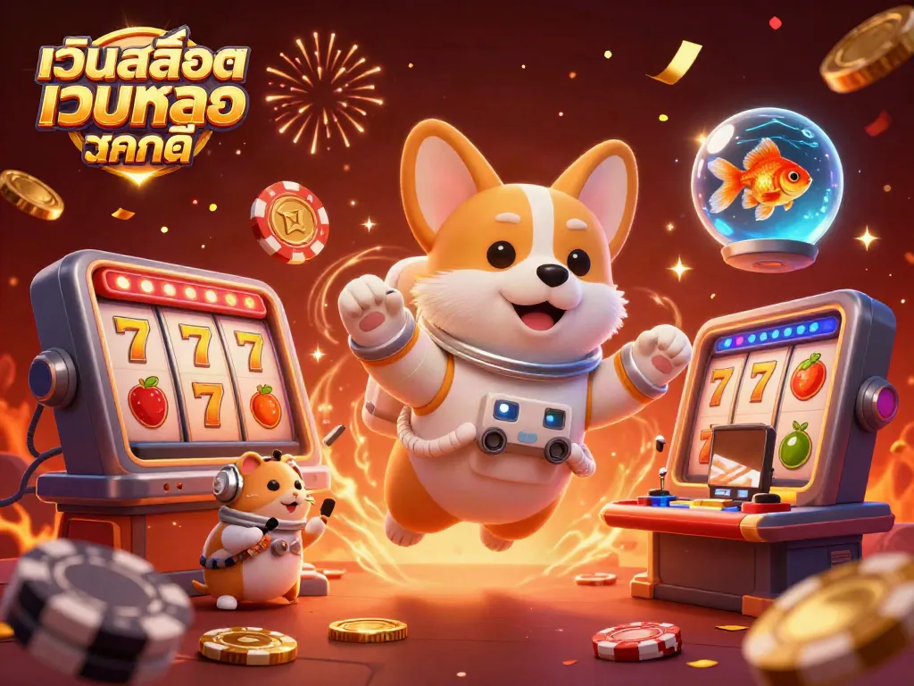 เล่นเว็บสล็อตเว็บตรง แตกดี ด้วยภาพ 3D ที่น่าตื่นเต้นที่มีสุนัขอวกาศและกิจกรรมคาสิโน