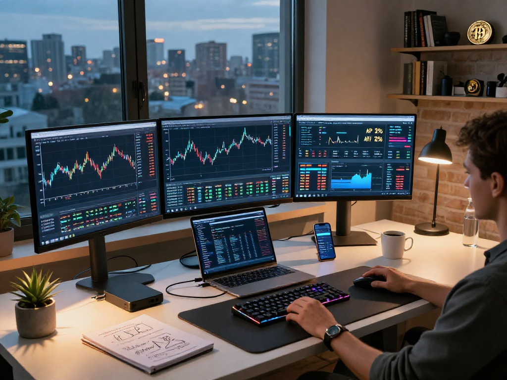 MetaTrader 5 官网的多元化金融平台，展示加密货币交易工作空间，实时图表与分析工具