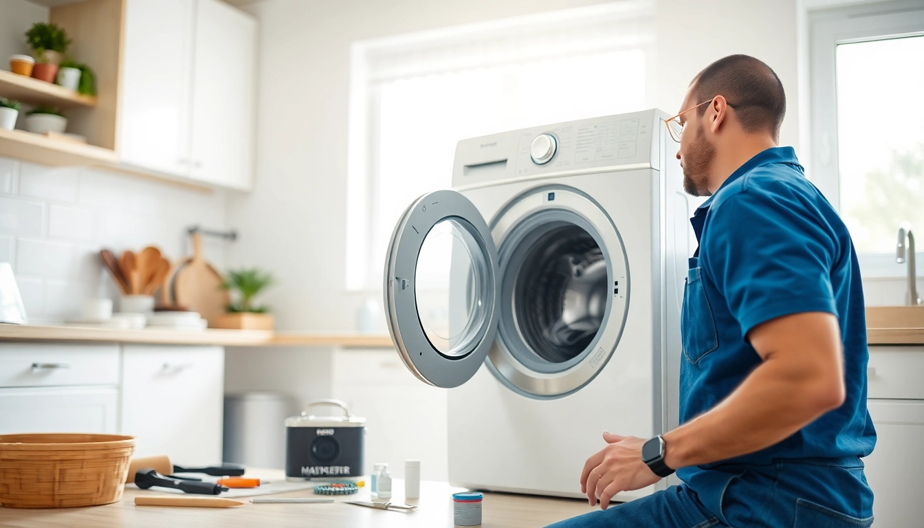 Expert technician handling appliance repair ottawa in a bright kitchen setting
