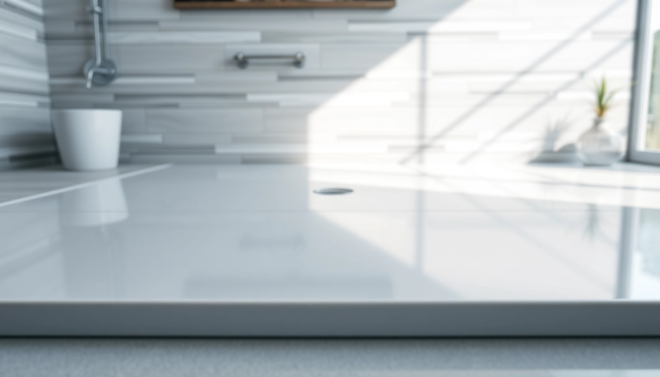 Explore a beautifully designed shower base showcasing modern elegance and sleek features.