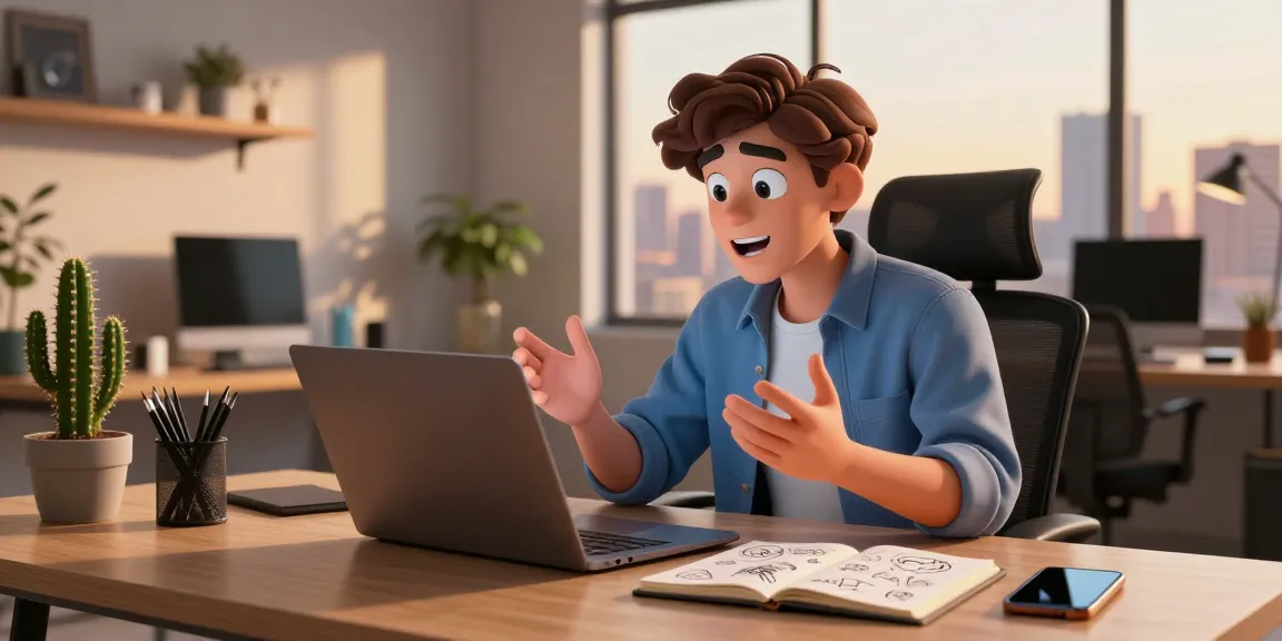 A vibrant AI character chat on a laptop screen in a modern workspace, showcasing crushon ai technology connections.
