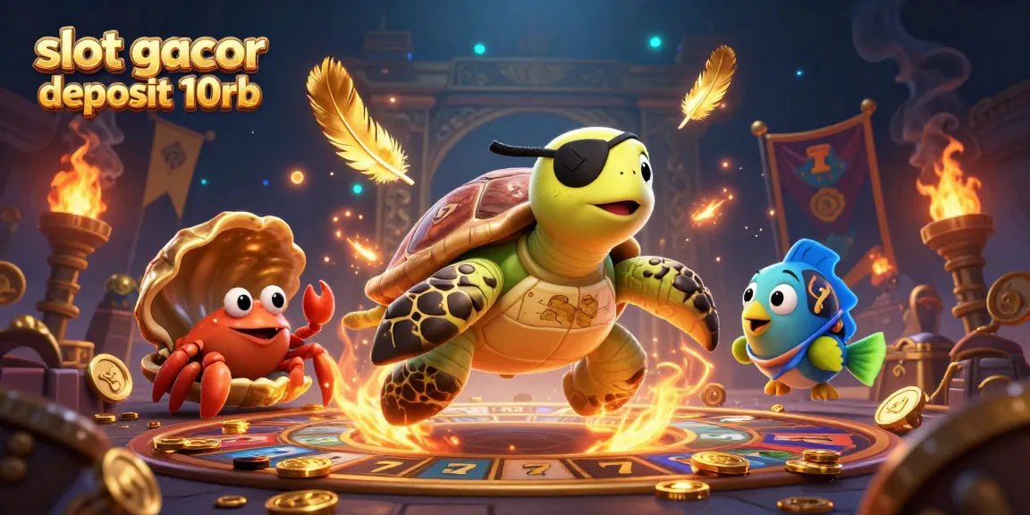 Spin the reels and win with slot gacor deposit 10rb in this vibrant casino scene.