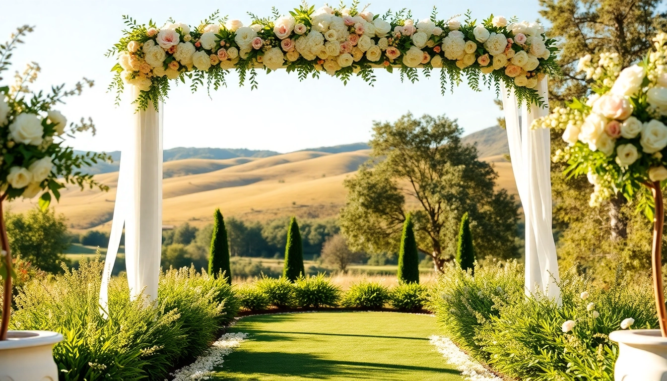 Beautiful Clarksburg Wedding Venues featuring a stunning outdoor setting with lush gardens.