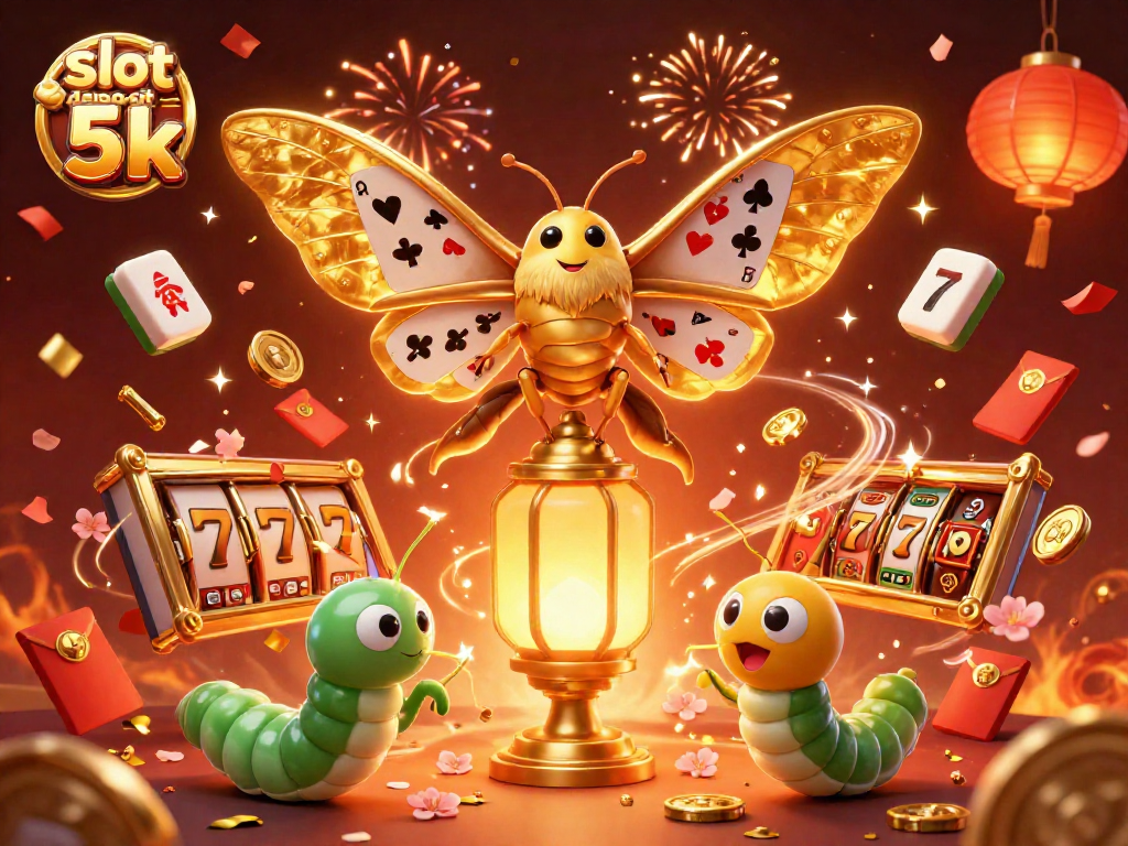 Engage in vibrant gaming adventures with slot deposit 5k in this 3D illustration.