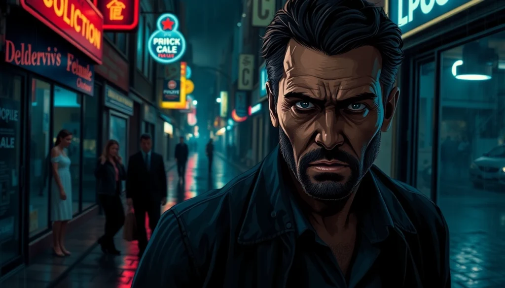 Former LAPD officer in A Deadly Chance faces hidden dangers in a dark alley.