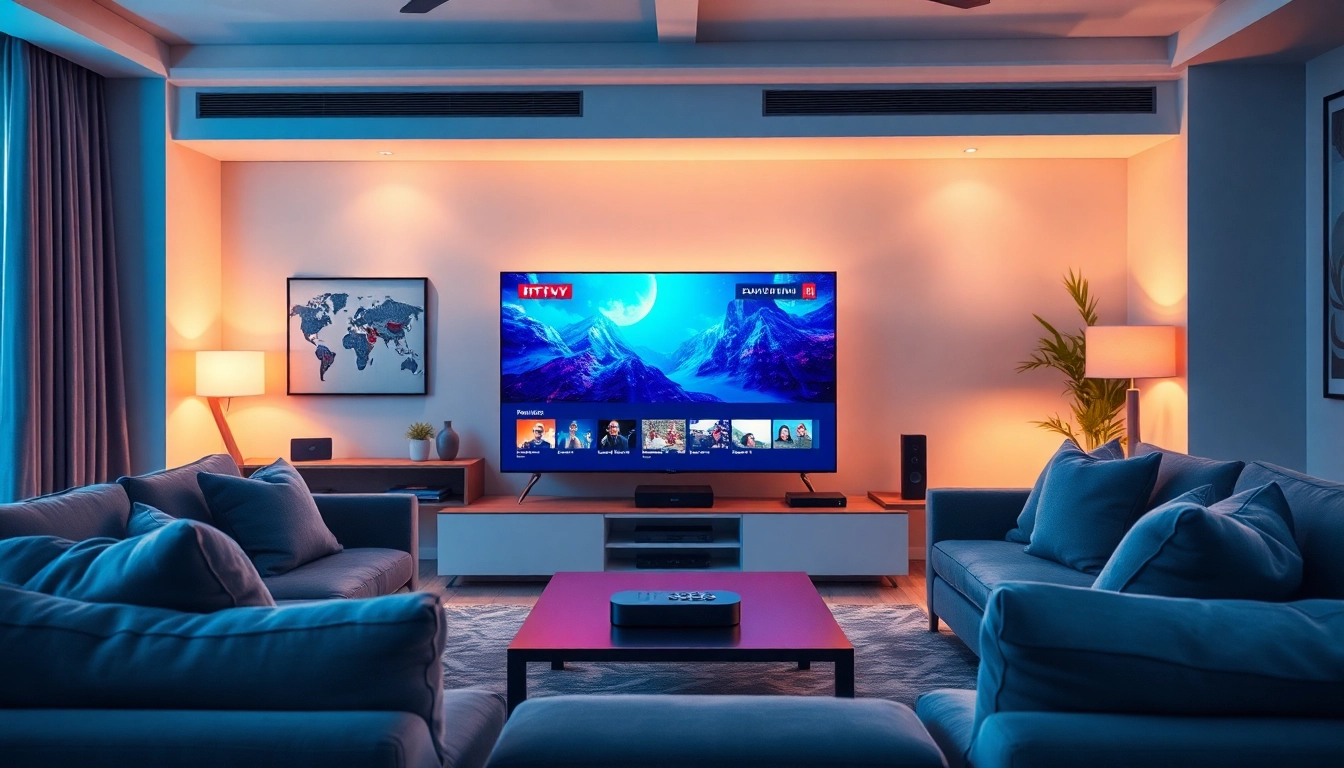 Enjoy engaging IPTV content with iron iptv showcased on a modern smart TV in a cozy living room.