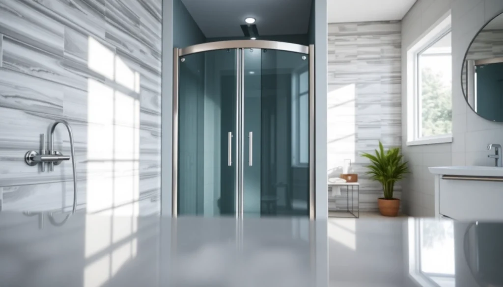 Erleben Sie die sonni Duschkabine mit modernem Design und eleganten Glasoberflächen in einem komfortablen Badezimmer.