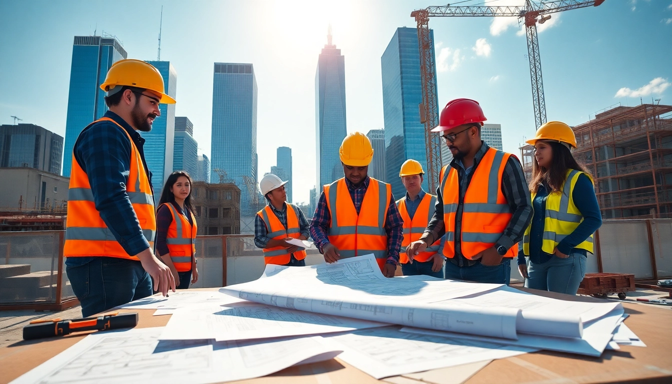 Dedicated New York City General Contractor overseeing construction with a diverse team of builders.