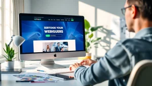 Custom website design showcasing creative workspace and professional interface