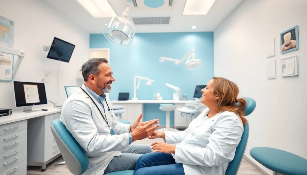 dental implant cost in kepong consultation with a dentist in a modern clinic