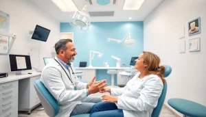 dental implant cost in kepong consultation with a dentist in a modern clinic