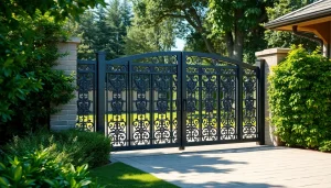 Elevate your home's appeal with custom steel gates enhancing security and style.