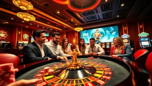 Experience the excitement of rr88.com with vibrant casino visuals featuring roulette and poker chips.