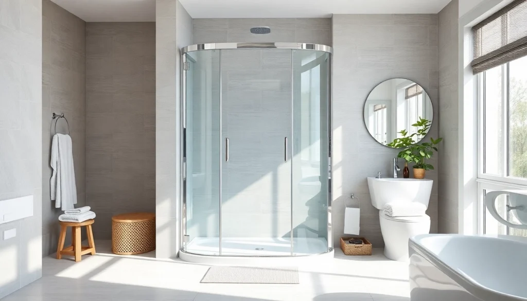 Duschkabine 90x90 komplett mit modernem Design und elegantem Raumambiente.