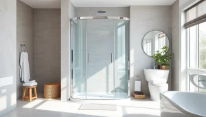 Duschkabine 90x90 komplett mit modernem Design und elegantem Raumambiente.