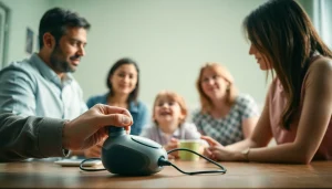 Using a choking rescue device during a critical moment in a family gathering.