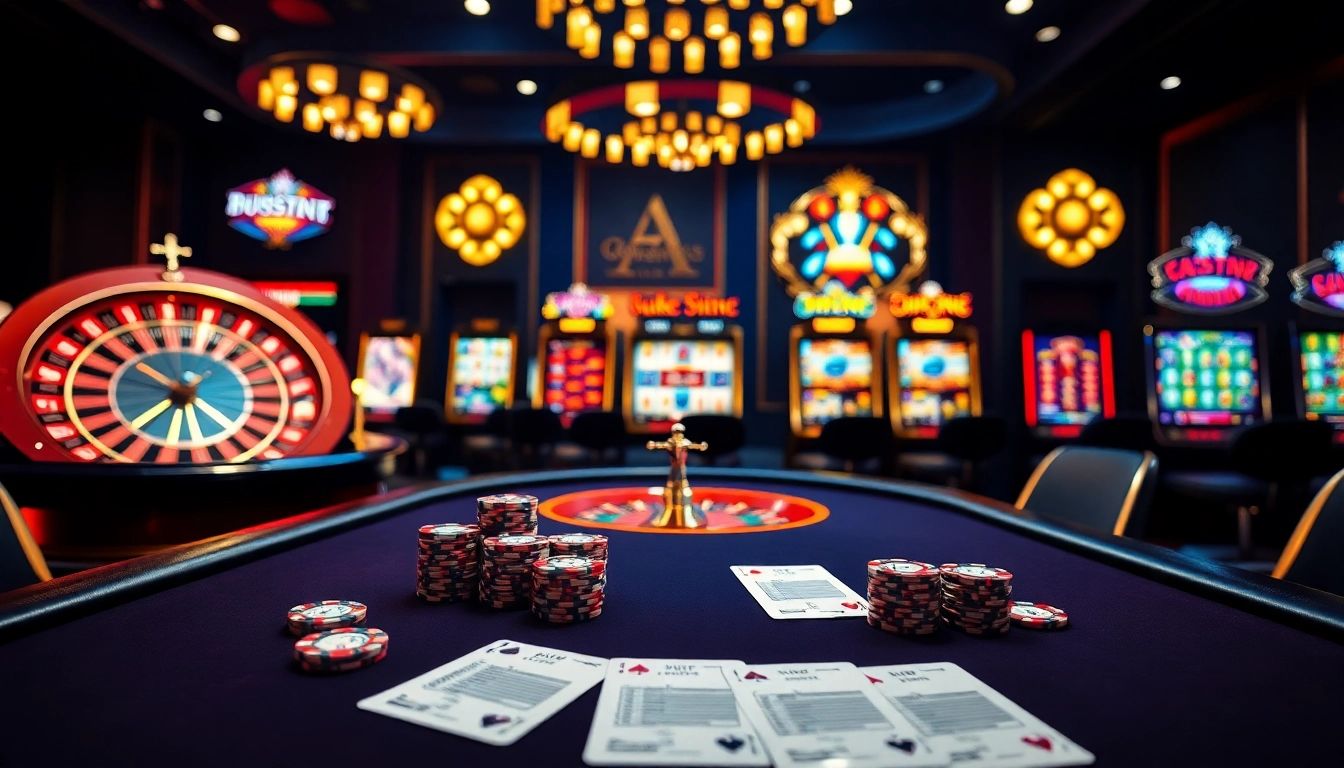 Engage in high-stakes poker and roulette at a luxurious 9bet casino scene.