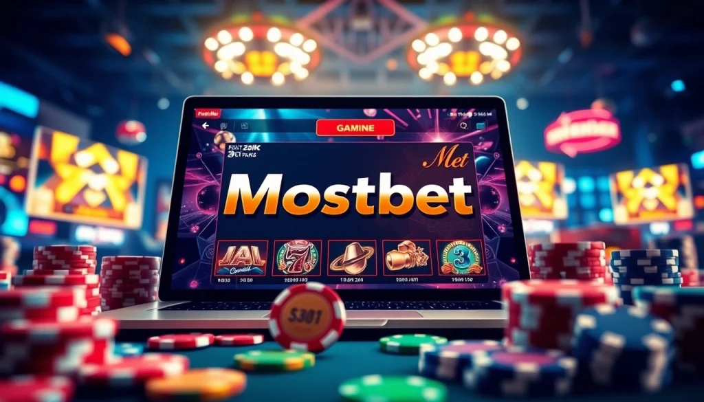 Mostbet mercler oyununu göstərən slot oyunu interfeysi ilə dolu laptopun şəkli.