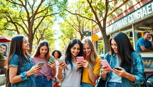 How to find OnlyFans girls near me in a vibrant urban social media scene with young adults.