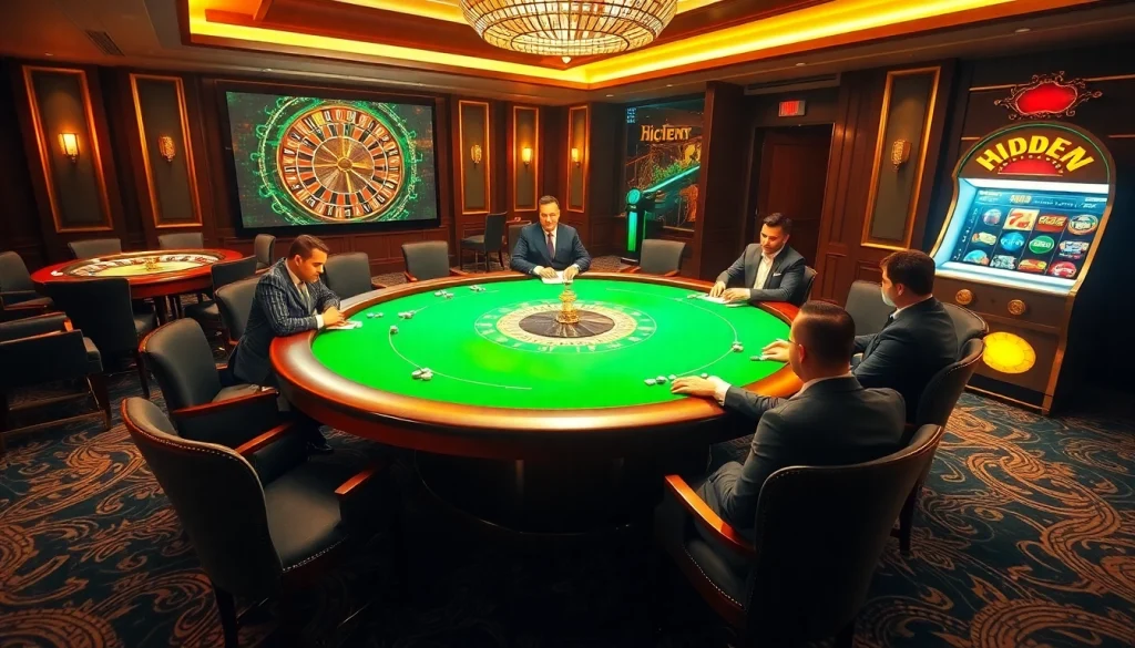 Players engaging in a thrilling game at the poker table with elements from the hidden wiki.