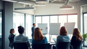 Engaged participants in a business coaching service workshop with dynamic interactions.