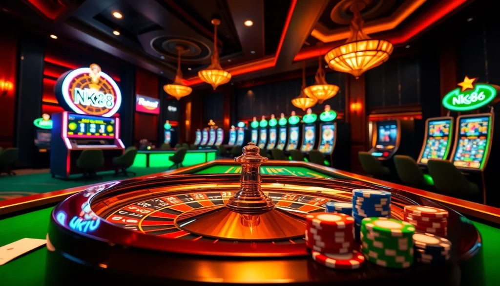 Experience the thrill of betting at NK88 with an engaging online casino atmosphere.