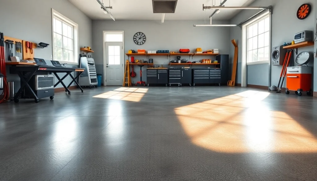 Transform your garage floors with stunning finishes and organized spaces.