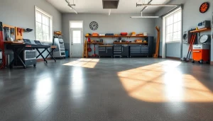 Transform your garage floors with stunning finishes and organized spaces.