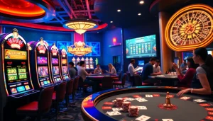 Experience the vibrant energy of BLACKOWL88's online gambling with modern slot machines and dynamic gaming interactions.