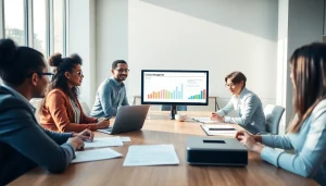 Engagement in Contract Management discussions among a diverse team in a modern office.