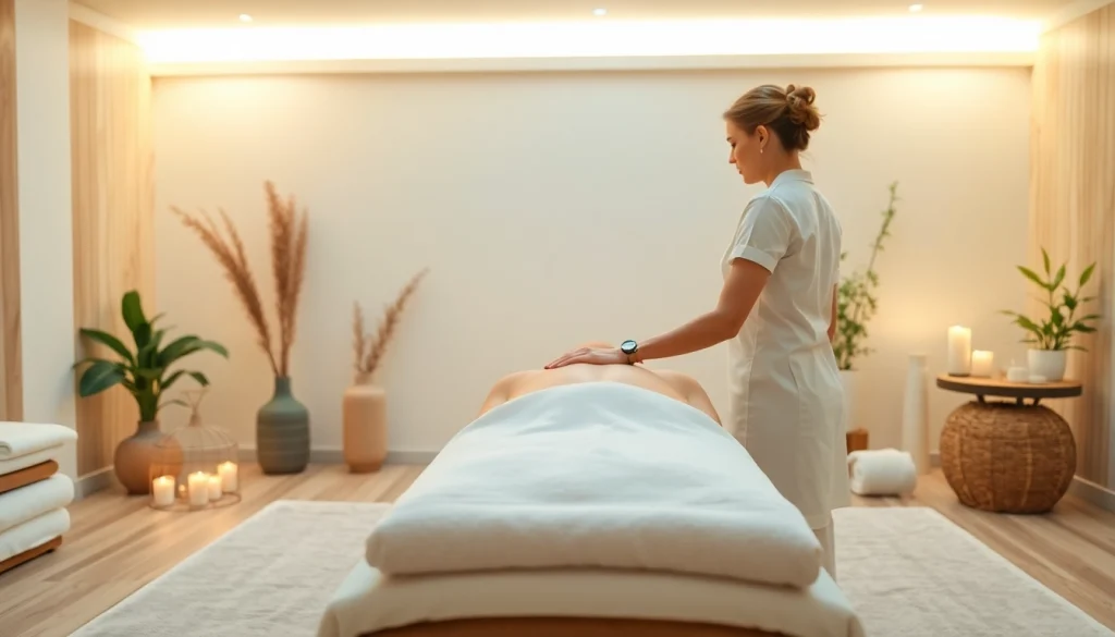 편안함과 웰빙을 강조하는 평온한 스파 환경에서의 스웨디시 마사지 치료