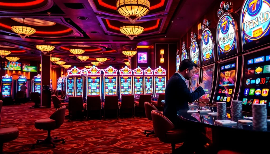 Experience thrilling gameplay with Pen4d at a vibrant casino slot machine.