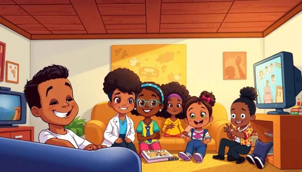 Celebrate African American Cartoons with iconic characters from popular series.
