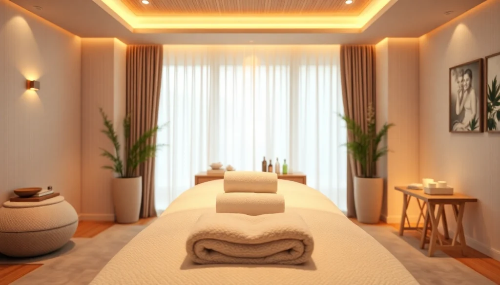 평온한 분위기의 구미스웨디시 마사지 스파 내부 모습.