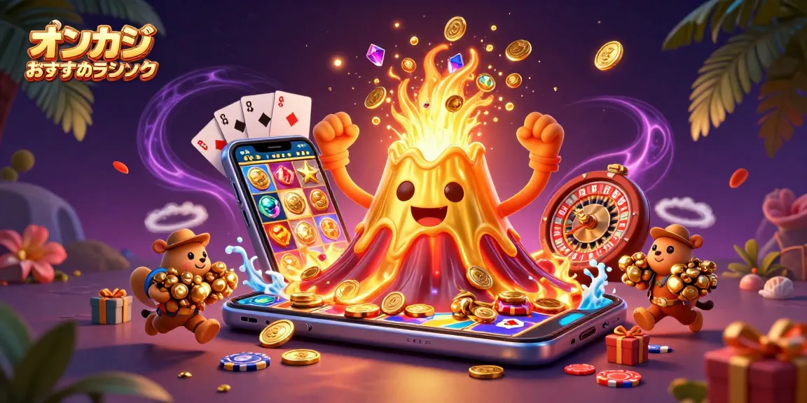 オンラインカジノの上位サイトを探す『オンカジ おすすめランキング』の魅力溢れるビジュアルです。