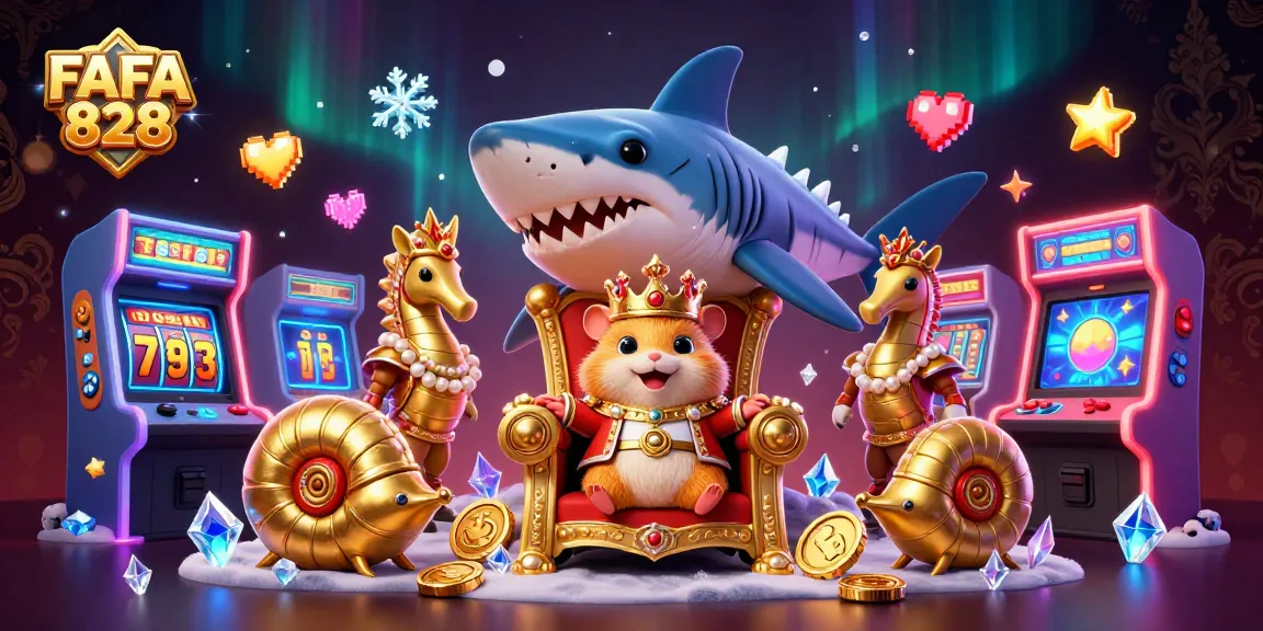 Experience thrilling gameplay with FAFA 828 featuring a golden hamster king in an immersive casino scene.